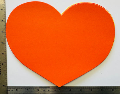 SHAPES ETC. Holiday Thanksgiving Heart Assorted Color Super Cut-Outs - 8in x 10in