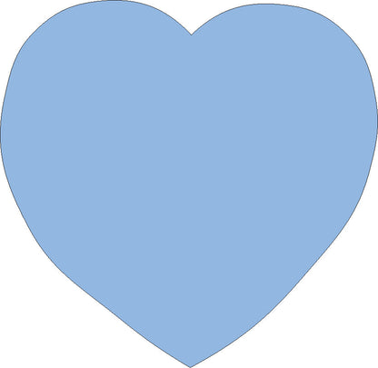 SHAPES ETC. Sticky Shape Notepad - Blue Heart