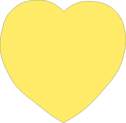 SHAPES ETC. Sticky Shape Notepad - Yellow Heart