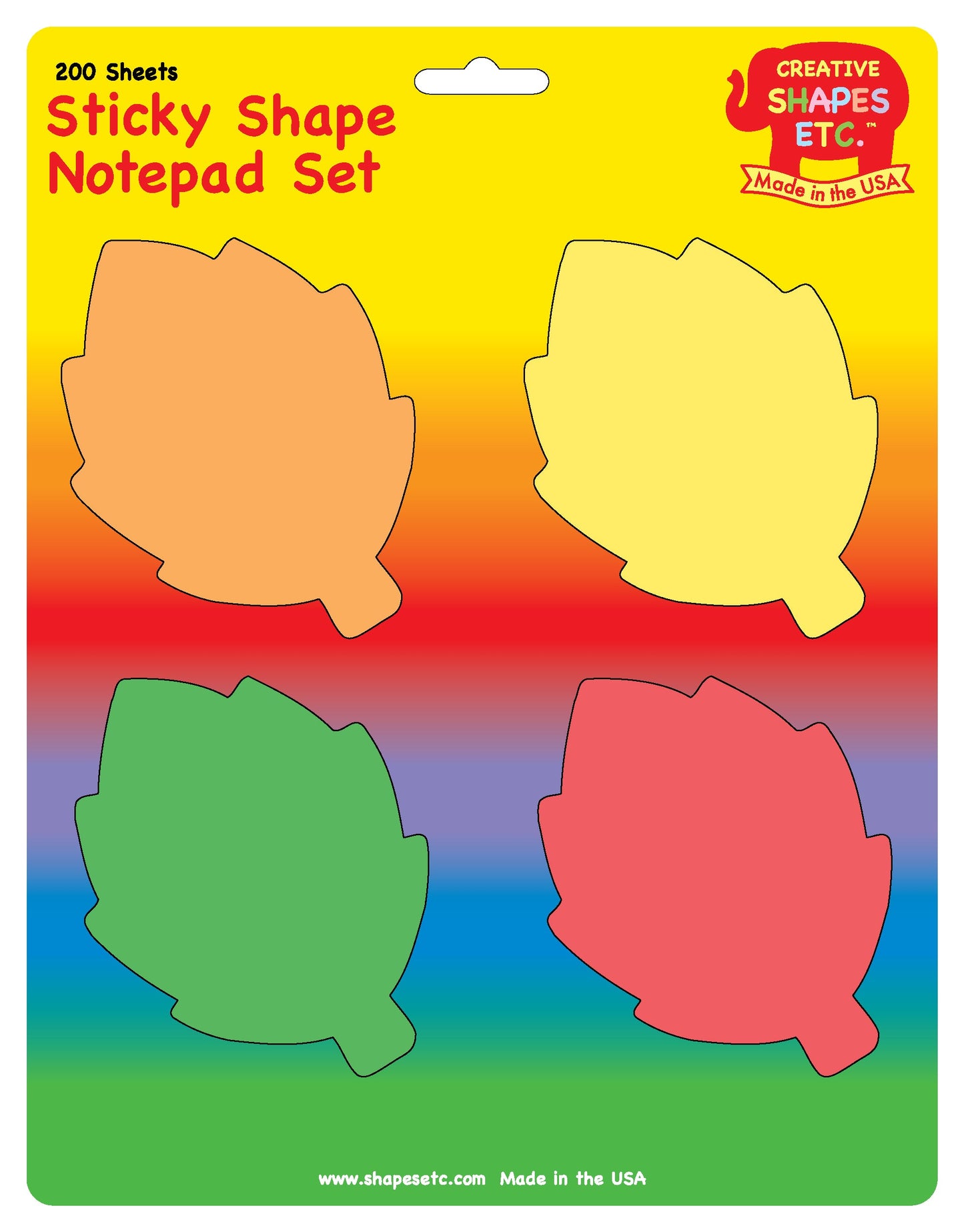SHAPES ETC. Sticky Notepad Set - Fall Leaves