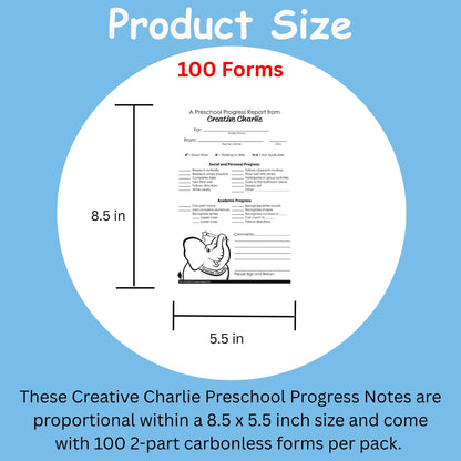 SHAPES ETC.  Notes from Teachers - Creative Charlie Preschool Progress Report
