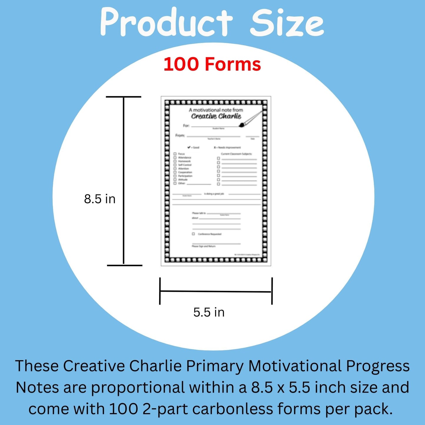 SHAPES ETC. Notes From Teachers - Creative Charlie Primary Motivational