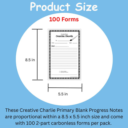 SHAPES ETC. Notes from Teachers - Creative Charlie Primary  Blank Note