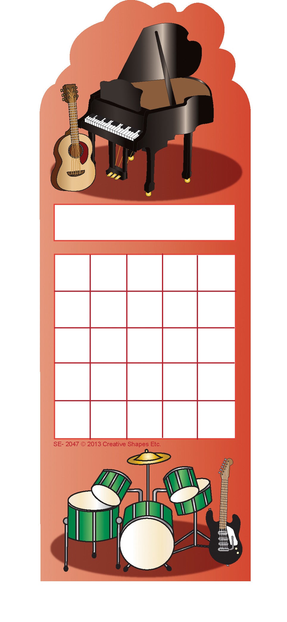 SHAPES ETC. Personal Incentive Chart - Musical Instruments