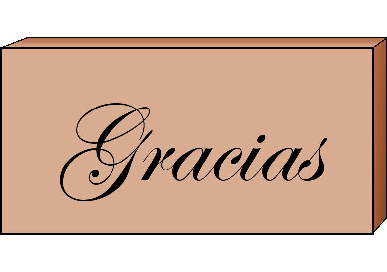 SHAPES ETC.  Teacher's Stamp Spanish - Gracias (Thank You)