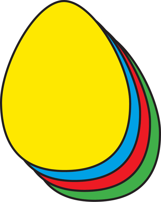 SHAPES ETC. Egg Assorted Color Creative Cut-Outs- 3”