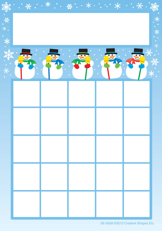 SHAPES ETC. Progress Pads - Snowmen