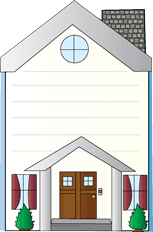 SHAPES ETC. Mini Notepad - House