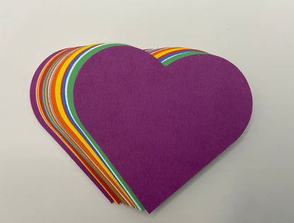 SHAPES ETC. Heart Assorted Color Creative Cut-Outs- 2.5"
