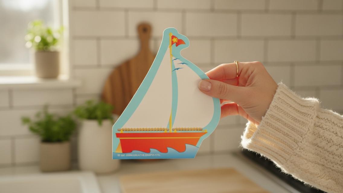 SHAPES ETC.  Large Notepad - Sailboat