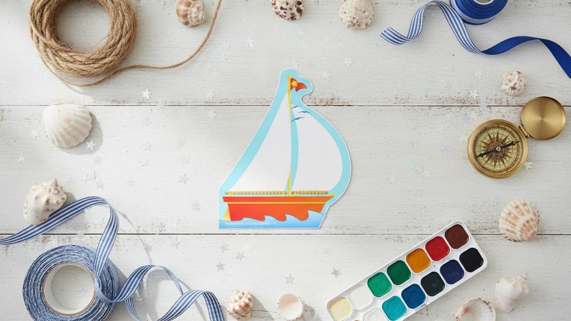 SHAPES ETC. Mini Notepad - Sailboat