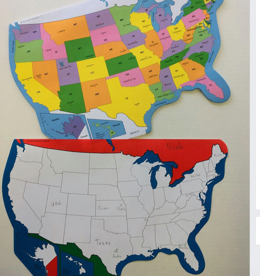 SHAPES ETC. Labeled U.S. -Practice Maps