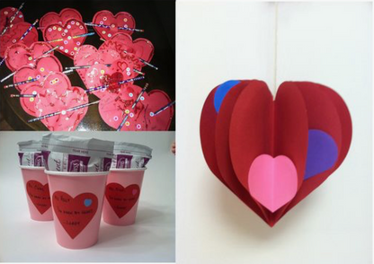 SHAPES ETC. Heart Large Tri-Color Creative Cut-Outs- 5.5”