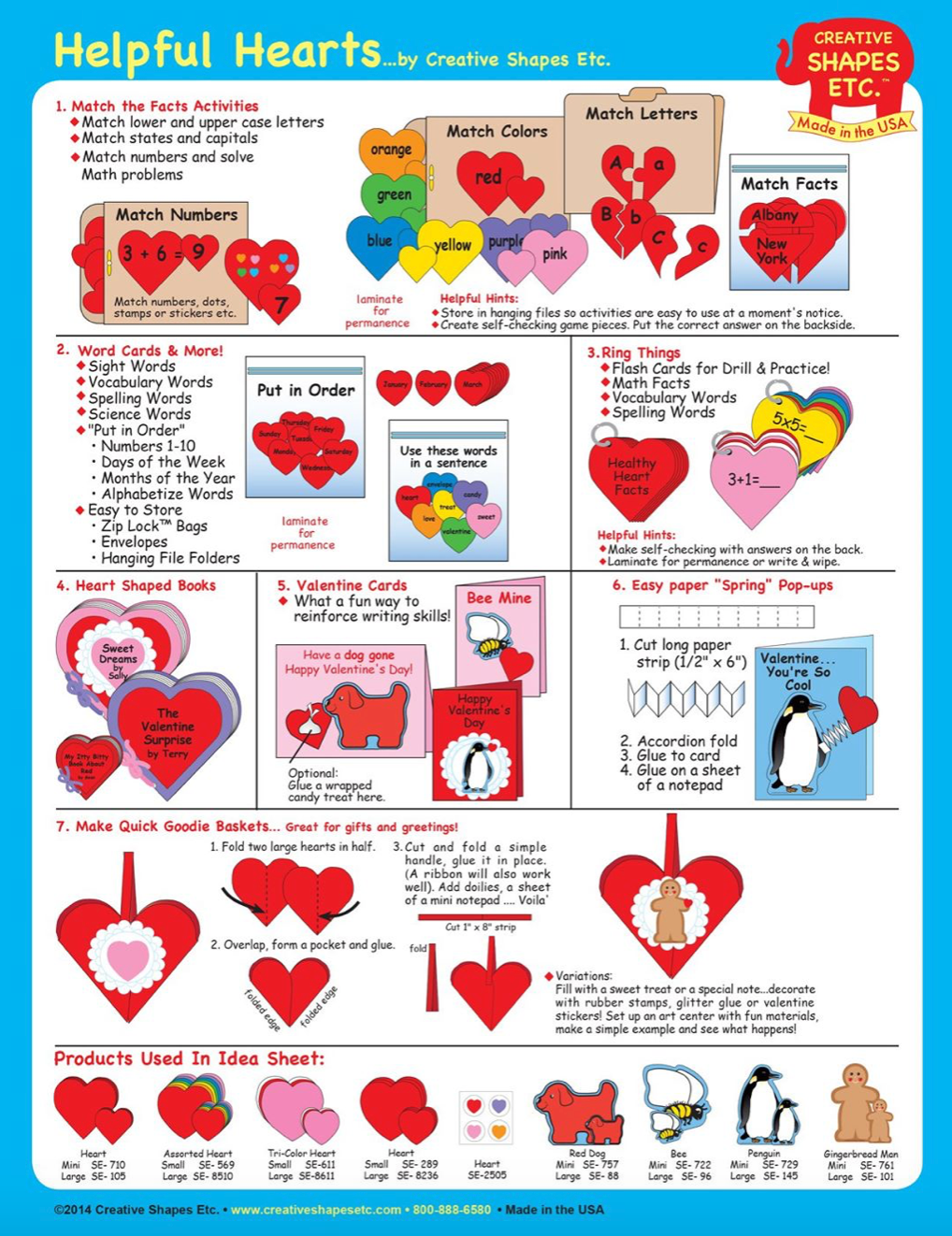 SHAPES ETC. Large Cut-Out Set - Valentine's