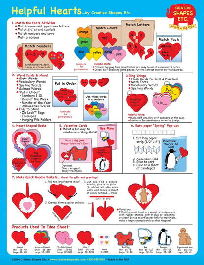 SHAPES ETC. Large Cut-Out Set - Valentine's