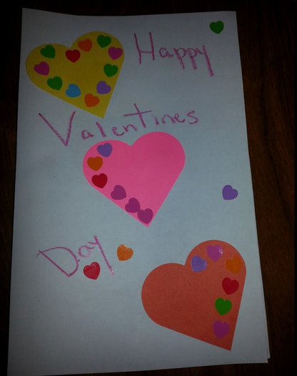 SHAPES ETC. Heart Large Tri-Color Creative Cut-Outs- 5.5”