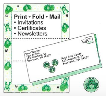 SHAPES ETC.   Designer Paper - Frog (50 Sheet Package)