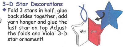 SHAPES ETC. Star Tri-Color Creative Cut-Outs- 5.5"