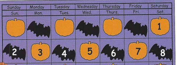 SHAPES ETC. Lavender Horizontal Calendar  - Set of 3