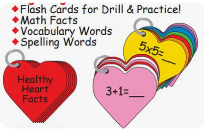 SHAPES ETC. Heart Small Tri-Color Creative Cut-Outs- 2.5”