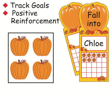 SHAPES ETC. Personal Incentive Chart - Pumpkin