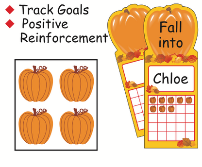 SHAPES ETC. Personal Incentive Chart - Pumpkin
