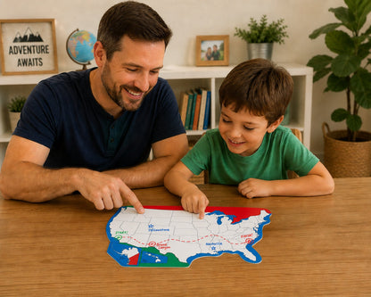 SHAPES ETC. U.S. Practice Map Combo Pack- 9” x 19”