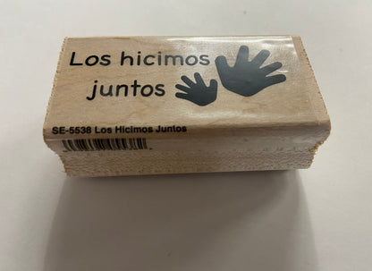 SHAPES ETC.  Teacher's Stamps Spanish - Los hicimos juntos (Did Together)