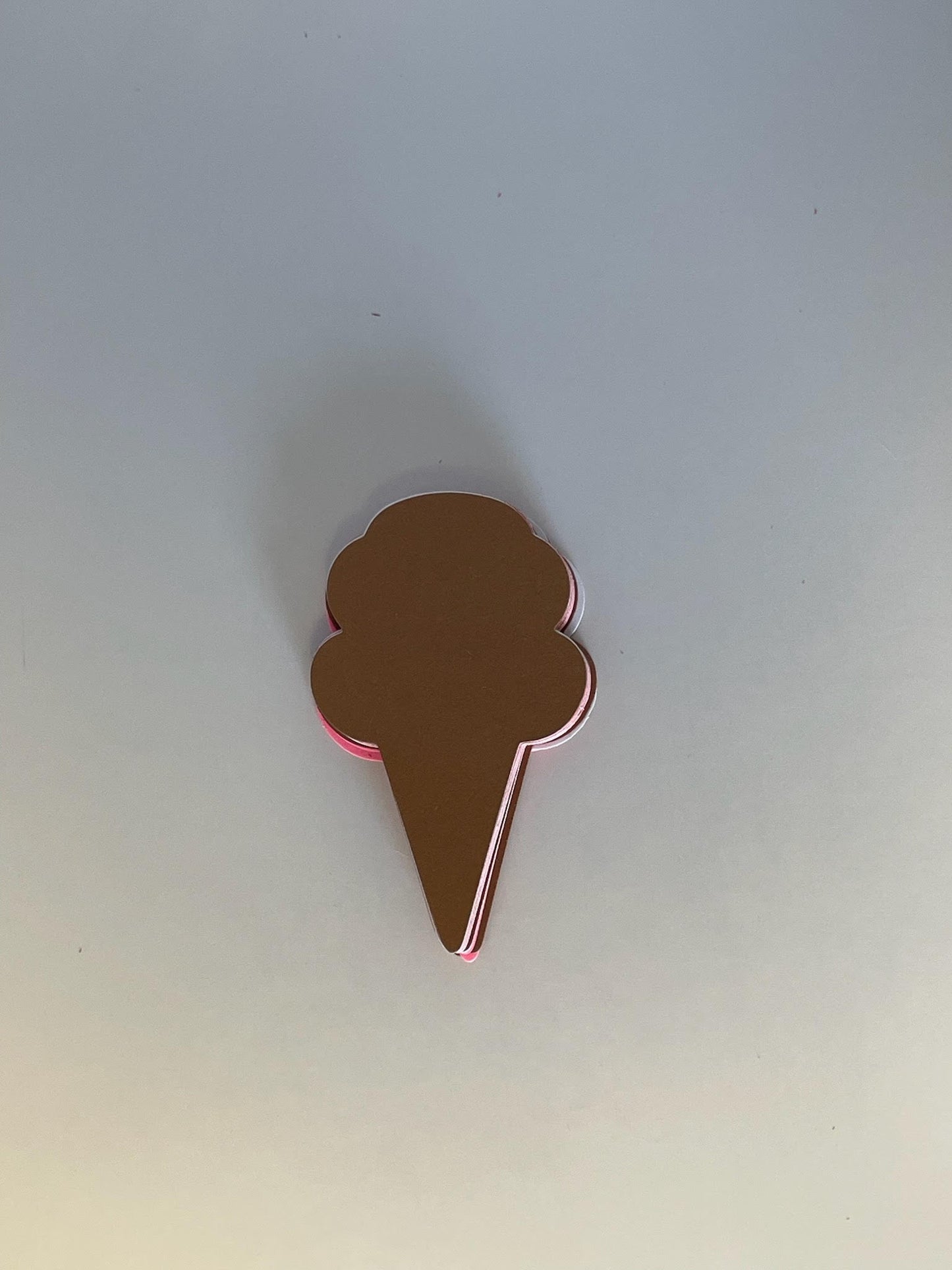 SHAPES ETC. Small Neapolitan Ice Cream Cone Tri- Color Creative Cut-Outs - 3"