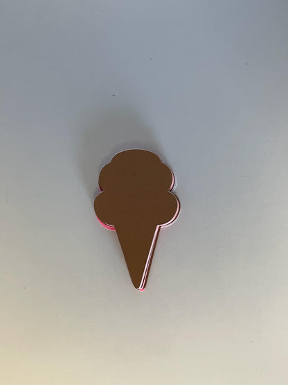 SHAPES ETC. Small Neapolitan Ice Cream Cone Tri- Color Creative Cut-Outs - 3"