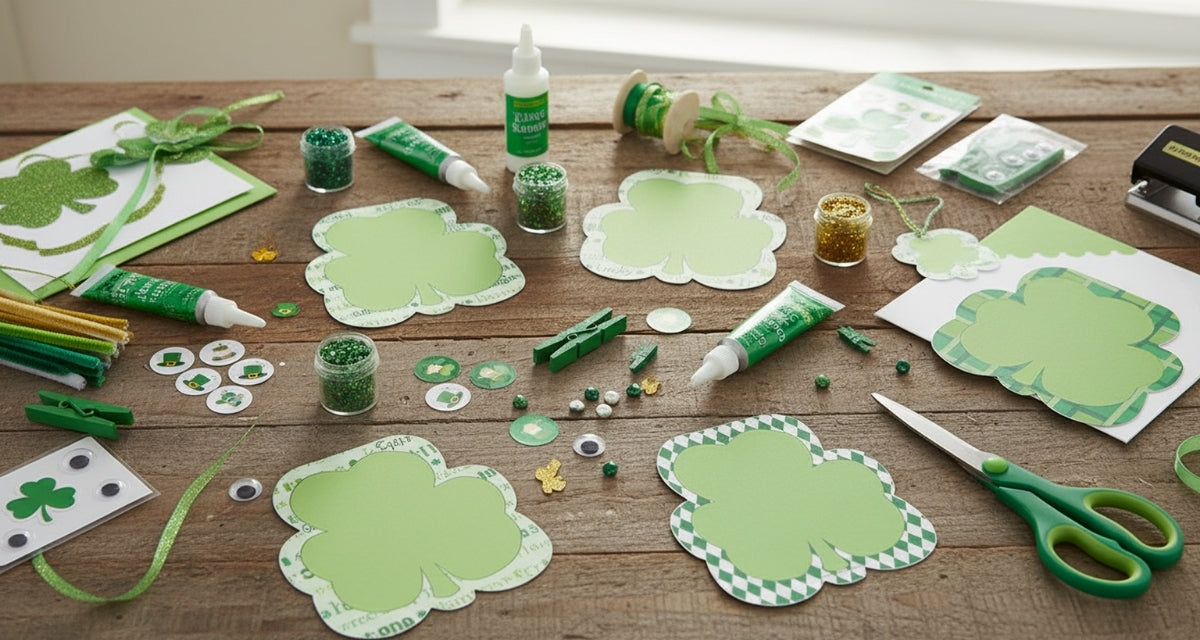 SHAPES ETC. Large Cardstock Accents - St. Patty's Shamrock Variety Pack