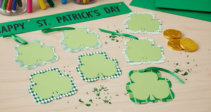 SHAPES ETC.  Mini Cardstock Accents - St. Patty's Shamrock Variety Pack