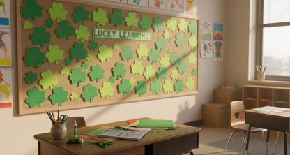 SHAPES ETC.  Green Shamrock Assorted Color Creative Cut-Outs- 5.5”