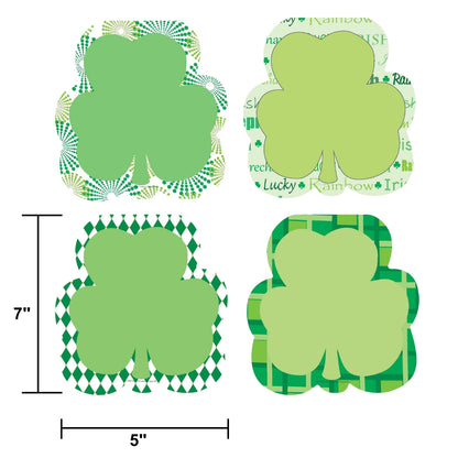 SHAPES ETC. Large Cardstock Accents - St. Patty's Shamrock Variety Pack