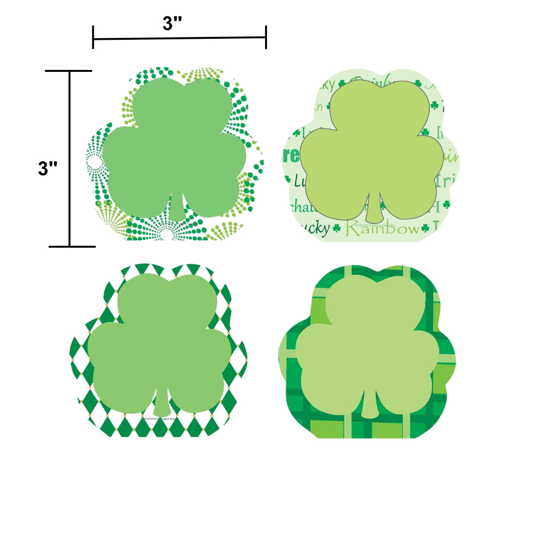 SHAPES ETC.  Mini Cardstock Accents - St. Patty's Shamrock Variety Pack