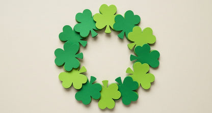 SHAPES ETC.  Green Shamrock Assorted Color Creative Cut-Outs- 5.5”