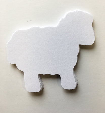 SHAPES ETC. Sheep Single Color Creative Cut-Outs- 5.5"