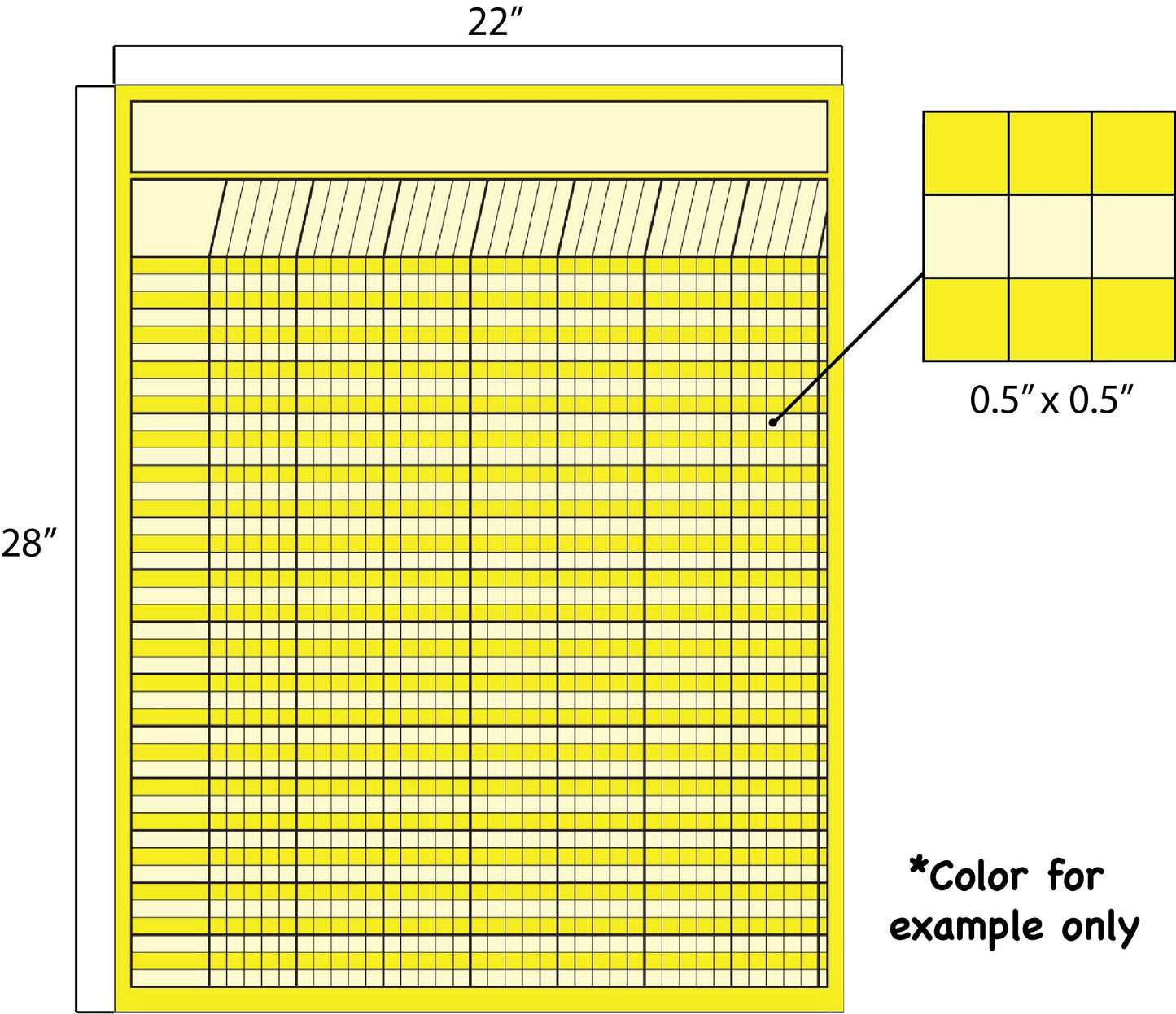 SHAPES ETC. Vertical Chart - Set of 12 White
