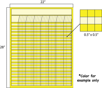 SHAPES ETC. Vertical Chart - Set of 12 White
