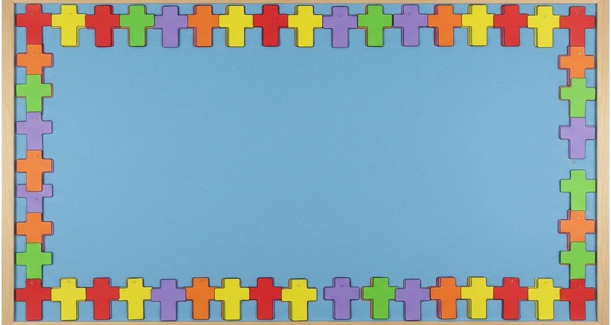 SHAPES ETC. Cross Assorted Color Creative Cut-Outs- 3”