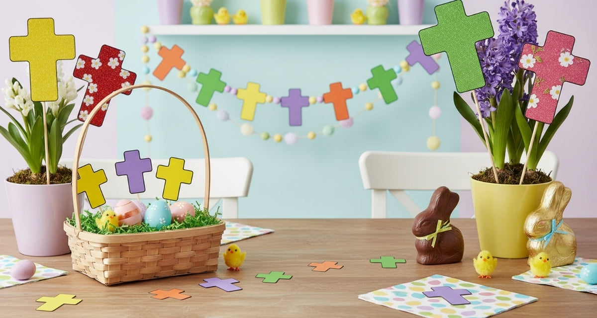 SHAPES ETC. Cross Assorted Color Creative Cut-Outs- 3”