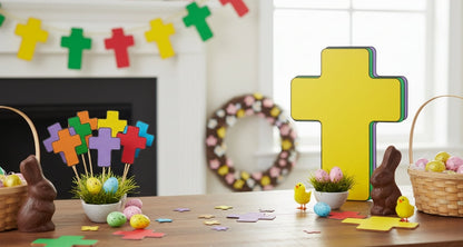 SHAPES ETC. Cross Assorted Color Creative Cut-Outs- 3”