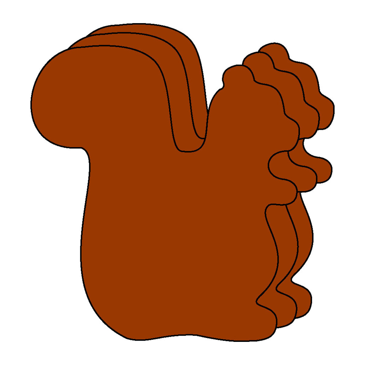 SHAPES ETC. Small Single Color Creative Foam Cut-Outs - Squirrel