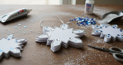 SHAPES ETC. Small Single Color Creative Foam Cut-Outs - Snowflake