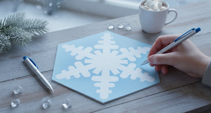 SHAPES ETC. Large Notepad - Snowflake