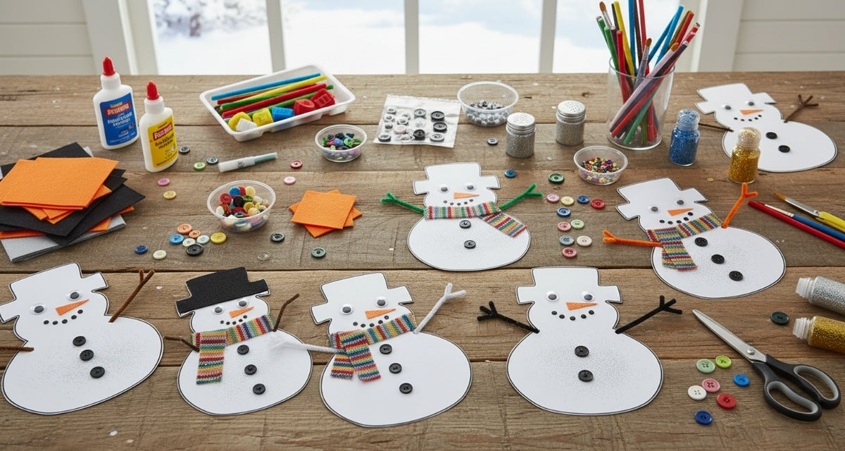 SHAPES ETC.  Single Color Cut-Out - Snowman