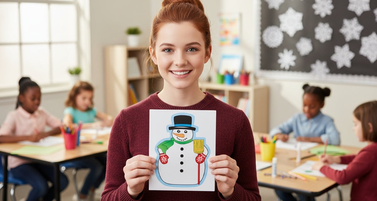 SHAPES ETC. Mini Notepad - Snowman