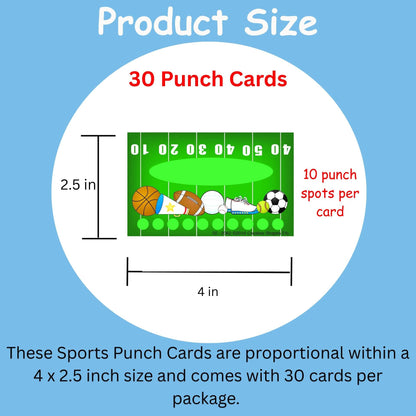 SHAPES ETC. Incentive Punch Cards - Sports