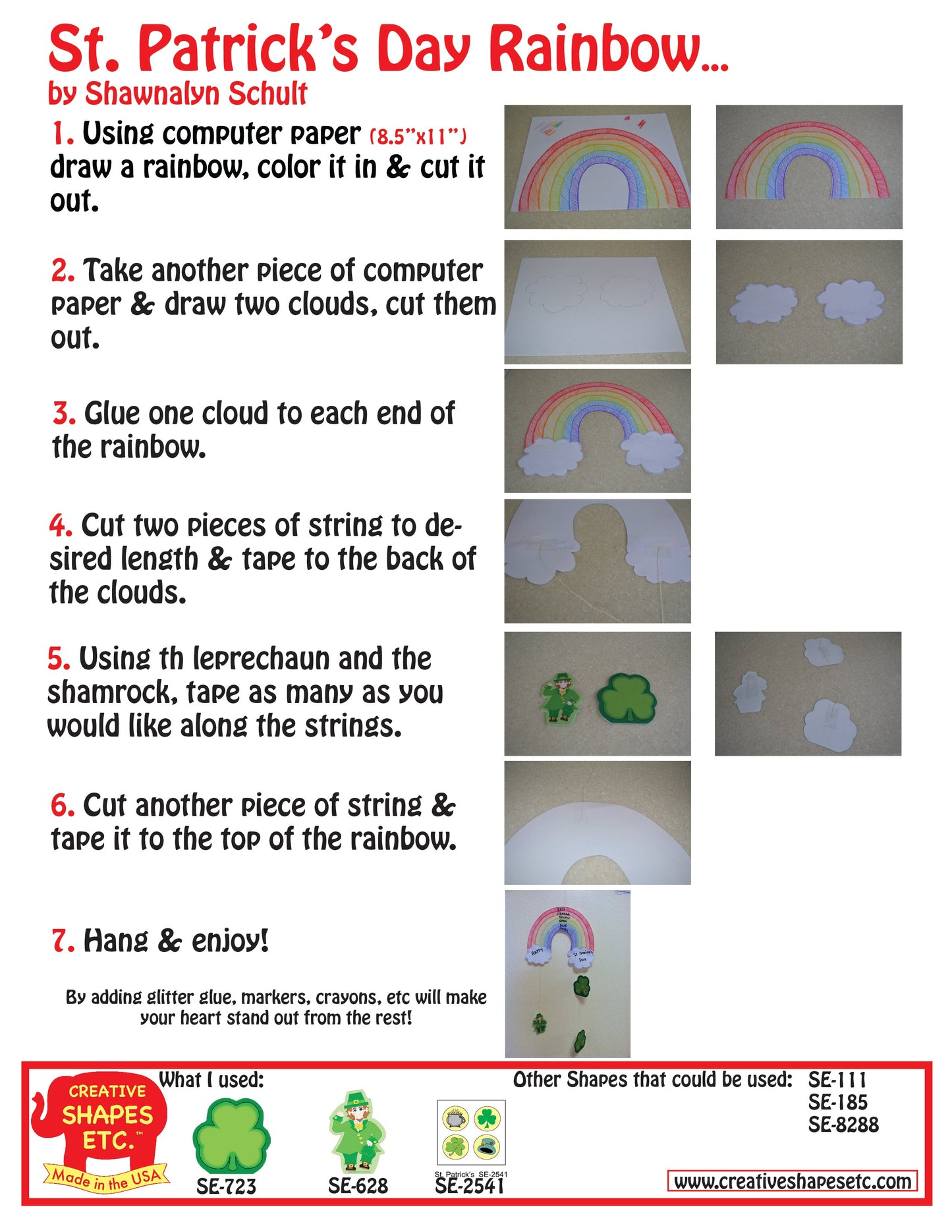 SHAPES ETC. Incentive Stickers - St. Patrick's Theme