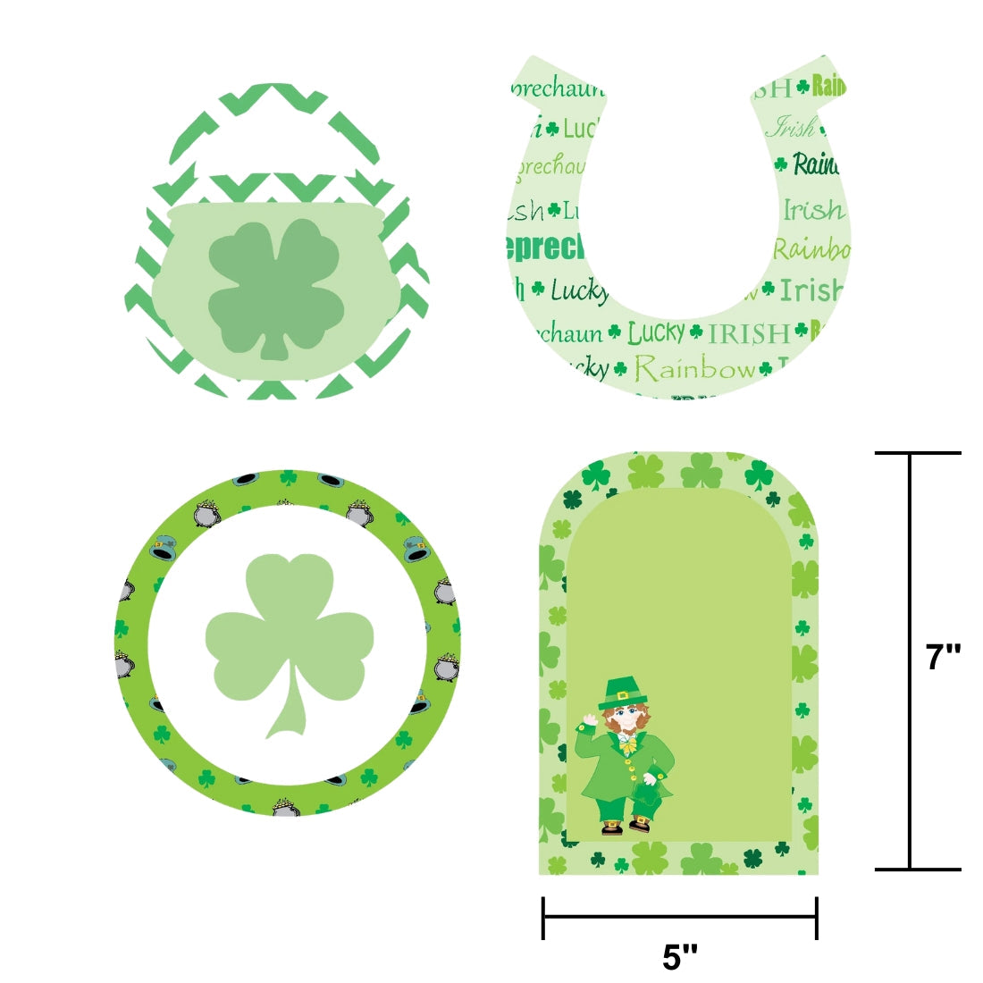 SHAPES ETC.  Large Cardstock Accents - St. Patty's Variety Pack